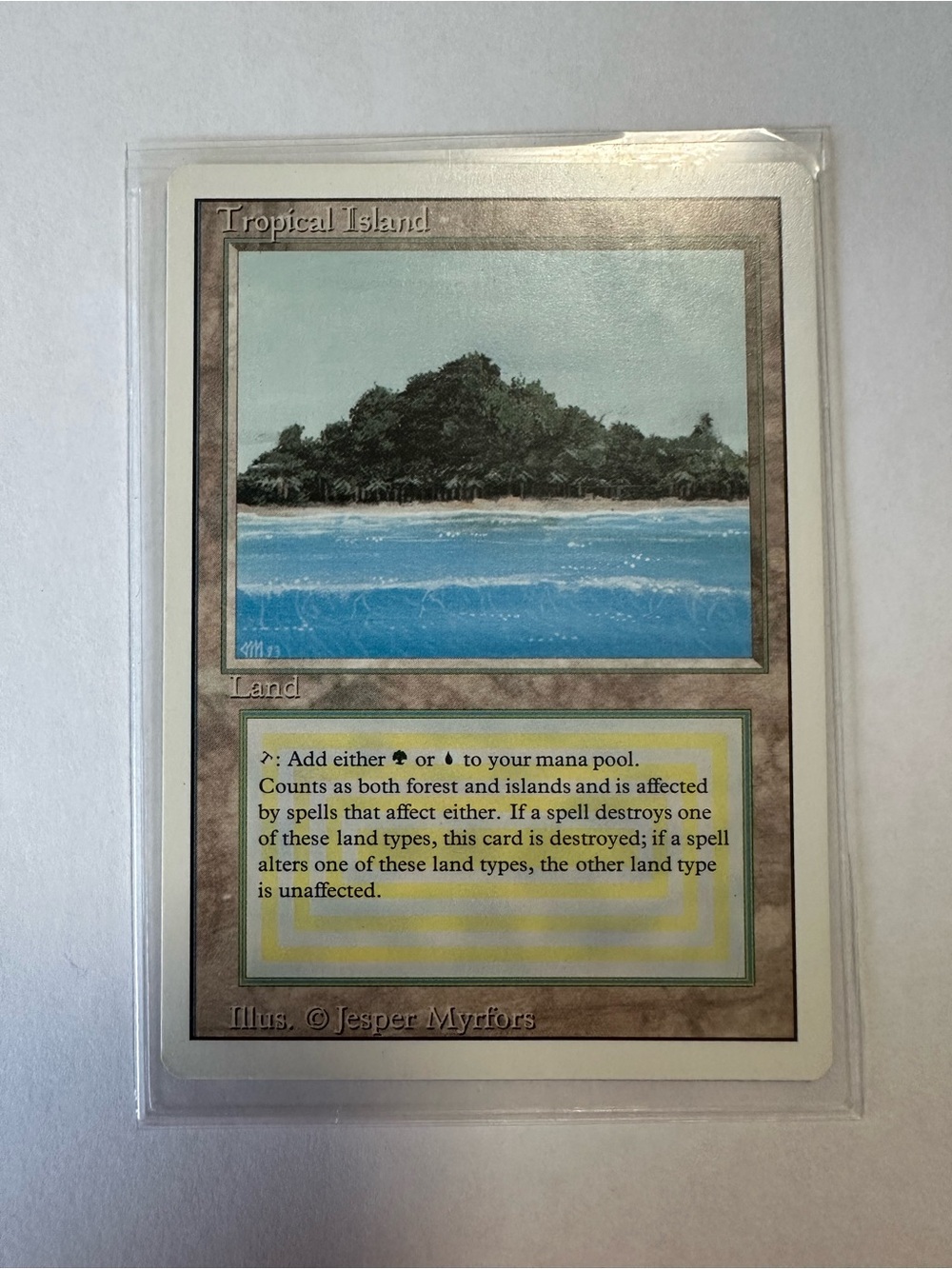 Magic: The Gathering Tropical Island Land Card - Blue & Green